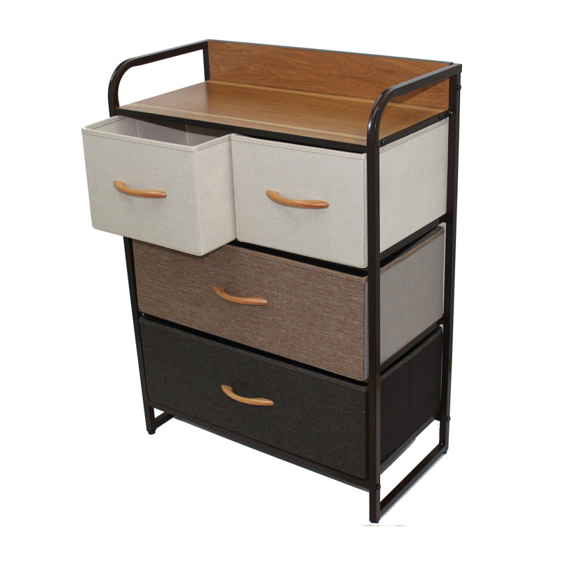 Commode de rangement 4 tiroirs nola Lossett, Brun
