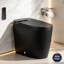 Toilette intelligente noire conforme aux normes ADA avec siège chauffant, bidet intégré, séchoir à air chaud, ouverture automatique du couvercle, télécommande, veilleuse, entraxe de 30,5 cm (12 po).