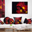 Coussin décoratif en velours rouge