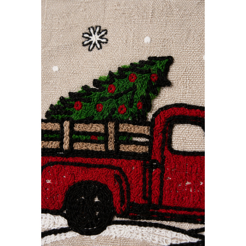 Torchon 17 po x 27 po Christmas Truck
