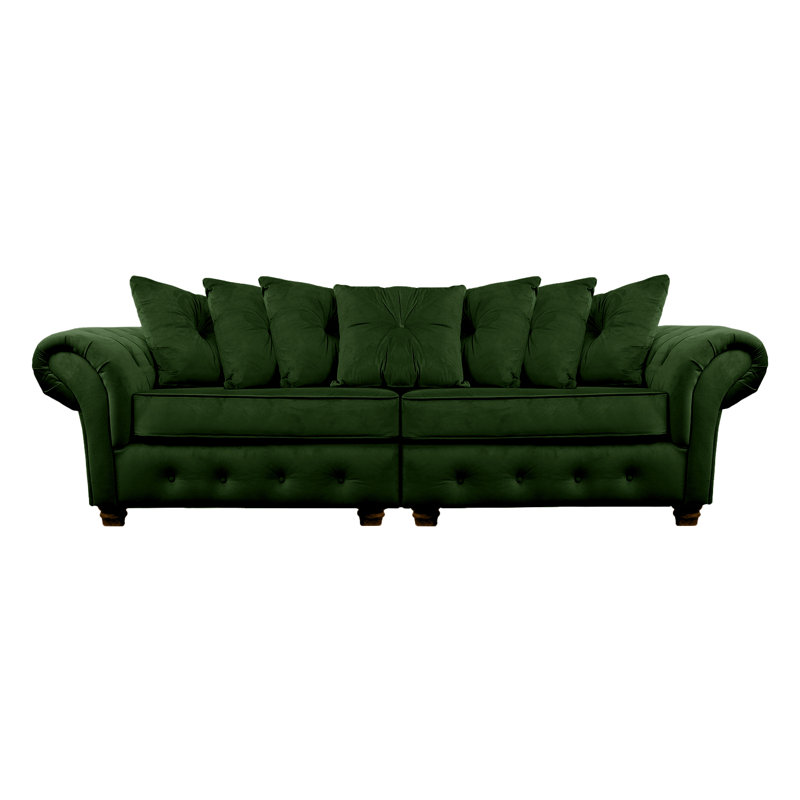 Lila 2 Seater Velvet Sofa, Emerald Green