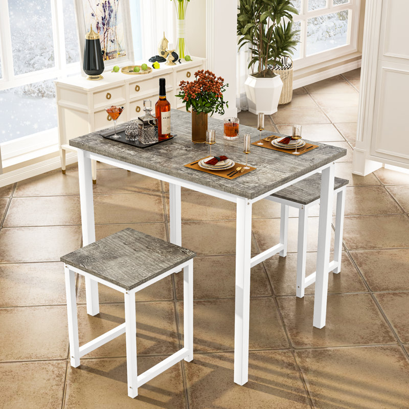 Ensemble repas pour 2 personnes Apisan, Gris / blanc / gris / blanc