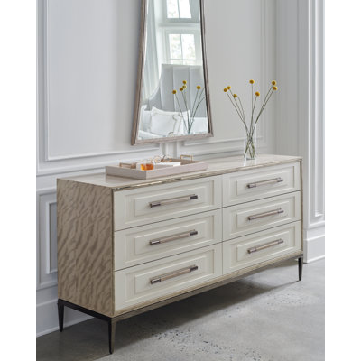 Solid Wood 72'' W 6 - Drawer Dresser