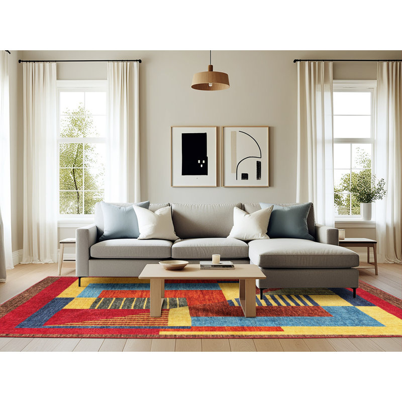 Tapis abstrait moderne 3060, Rectangle 6 pi x 9 pi