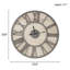 Lothair surdimensionné Horloge murale ronde en bois-1414114648