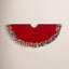 Handmade Felt Christmas Tree Skirt - Multicolor Fringe Border on Cream - 48"-1274732011-1239986823