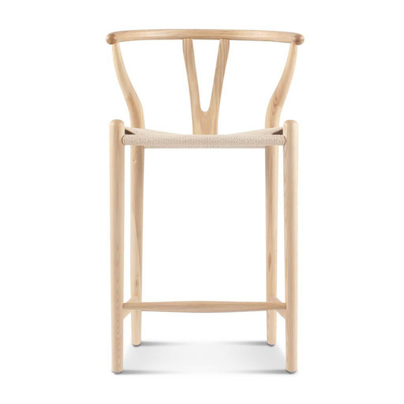 Tabouret de comptoir Wishbone frêne naturel