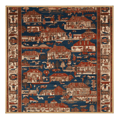 Tapis brun turc lavable à la machine