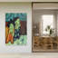 Two Melancholy Figures Contemporary Portrait Wall Art Print 1 Piece Wrapped Canvas Wall Art-1812958010