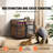 Furniture Style Dog Crate With Storage, 41 Inch Dog Crate Furniture Large Breed With Double Doors, Wooden Dog Cage For Large/Medium Dog Indoor, Hold Up To 70 Lbs, Rustic Brown