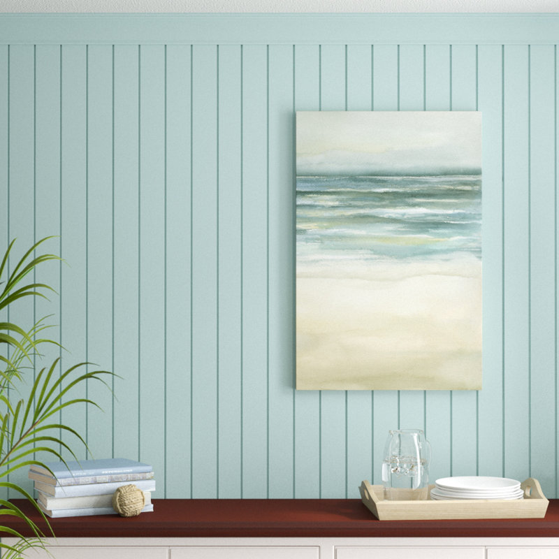 Tranquil Sea III by Jennifer Goldberger - Painting on Canvas, 91cm H x 61cm W, Wrapped Canvas