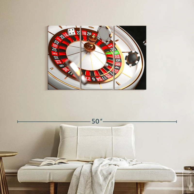 Casino Roulette, 24" H x 38" W