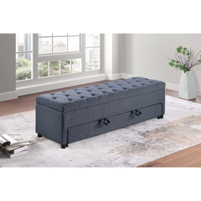 Boucle contemporaine beige avec rangement caché et deux compartiments, structure en bois massif, H 60 po x 19 po x 19 po, idéale pour les petites chambres à coucher, les espaces de vie convenables