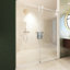 Porte de douche de 56 à 60 po x H 70 po, verre trempé de 8 mm, nickel brossé, barre à serviettes, couche de nettoyage facile à nettoyer sur les deux côtés et tampon de salle de bain coulissante de relaxation H 70 po,
