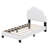 Upholstered Platform Bed With Cloud-Shaped Headboard