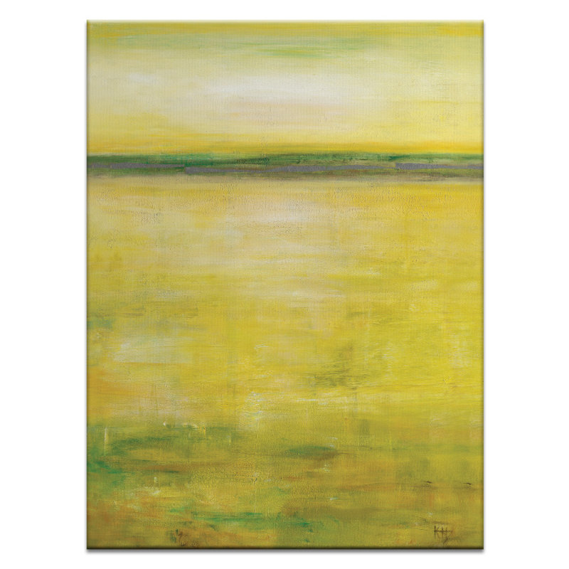 Mellow Yellow by Karen Hopkins - Painting on Canvas, 51cm H x 41cm W, Wrapped Canvas