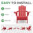 Wolak HDPE Folding Adirondack Chair With Dual Cup Holder-1671331625