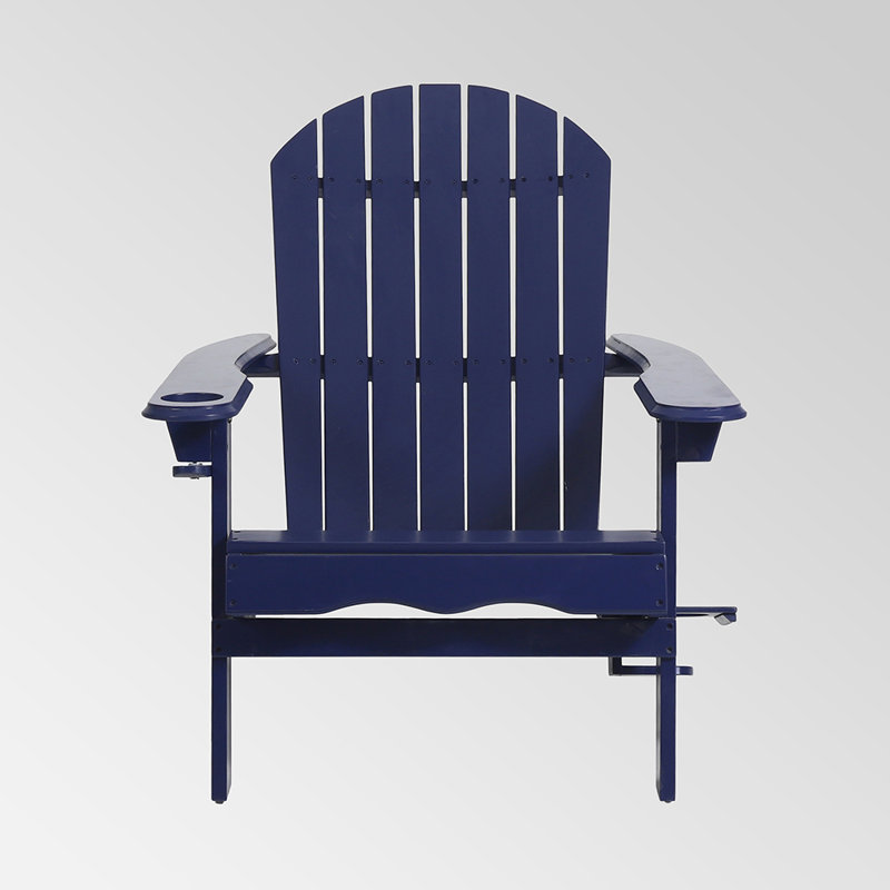 Chaise Adirondack pliante en bois massif Southwark, Bleu