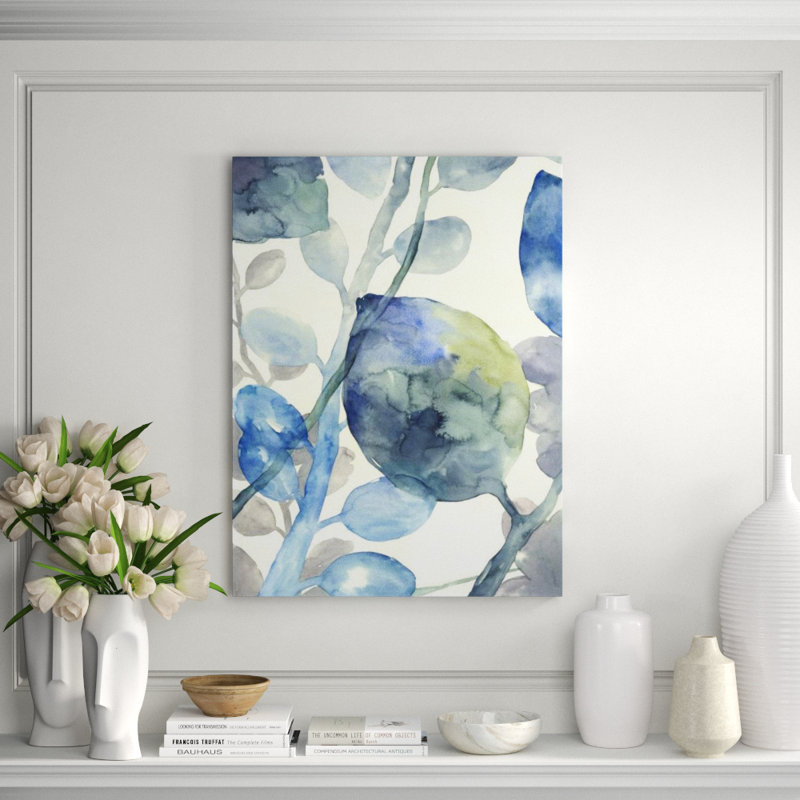 Scent Of Leaves II Print by Janice Sadler, 48" H x 36" W x 1.5" D, Glass Coat