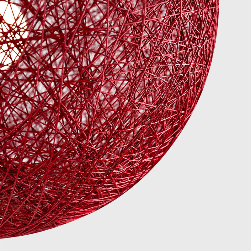 Bjorn 53cm Wicker Sphere Pendant Shade, Red, ES/E27