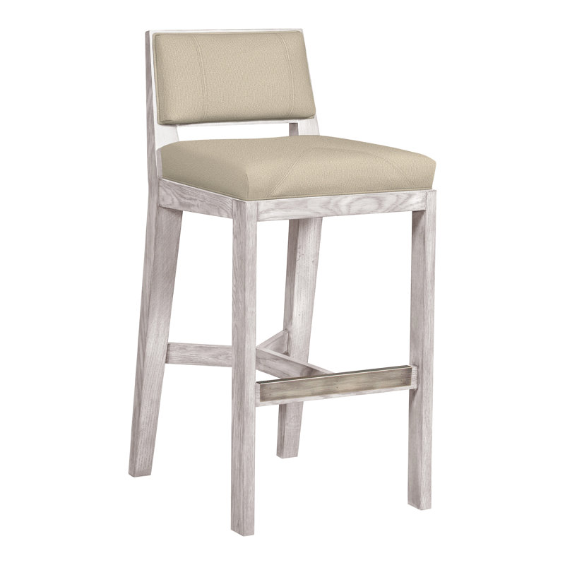 Thom Filicia 32.5'' Bar Stool, Dove Gray, Tuck Linen