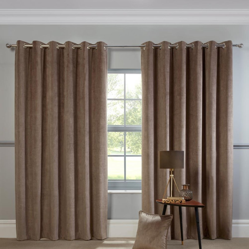 Baford Room Darkening Curtain Pair, 168 W x 229 D cm, Red