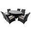 Nistler 6 - Person Patio Dining Set with Round Table , Cushions Included-1938430102