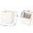 Planter - Antique White Finish Lightweight Concrete Look 13.56 In. Depth X Width 14.18 Height For Different Plants 18.83 Lb Weight High Herbs And Vegetables