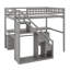Lit mezzanine double avec deux tiroirs-1028209218