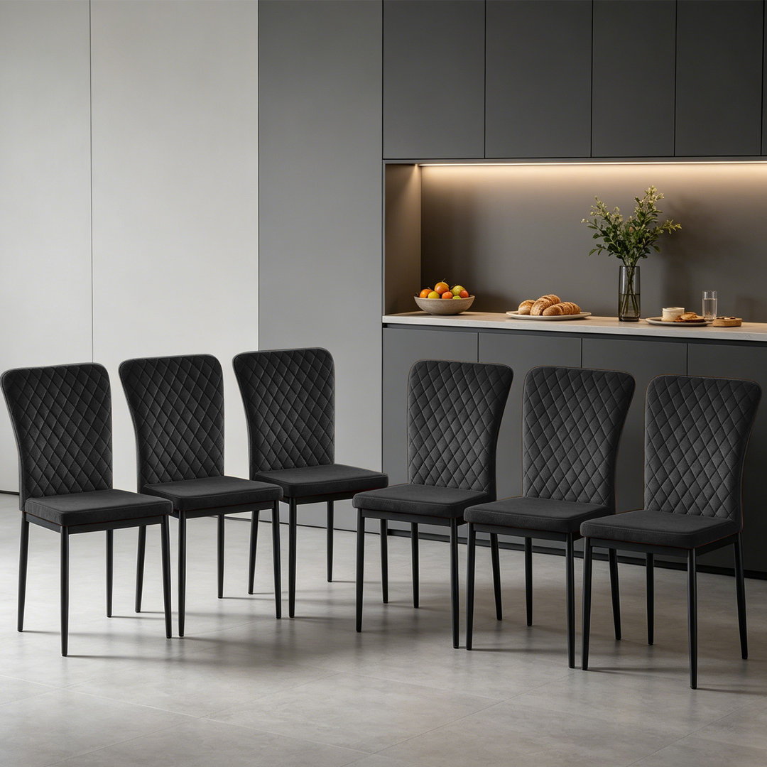 Tufted Upholstered Velvet/Suede Armless Dining Chair