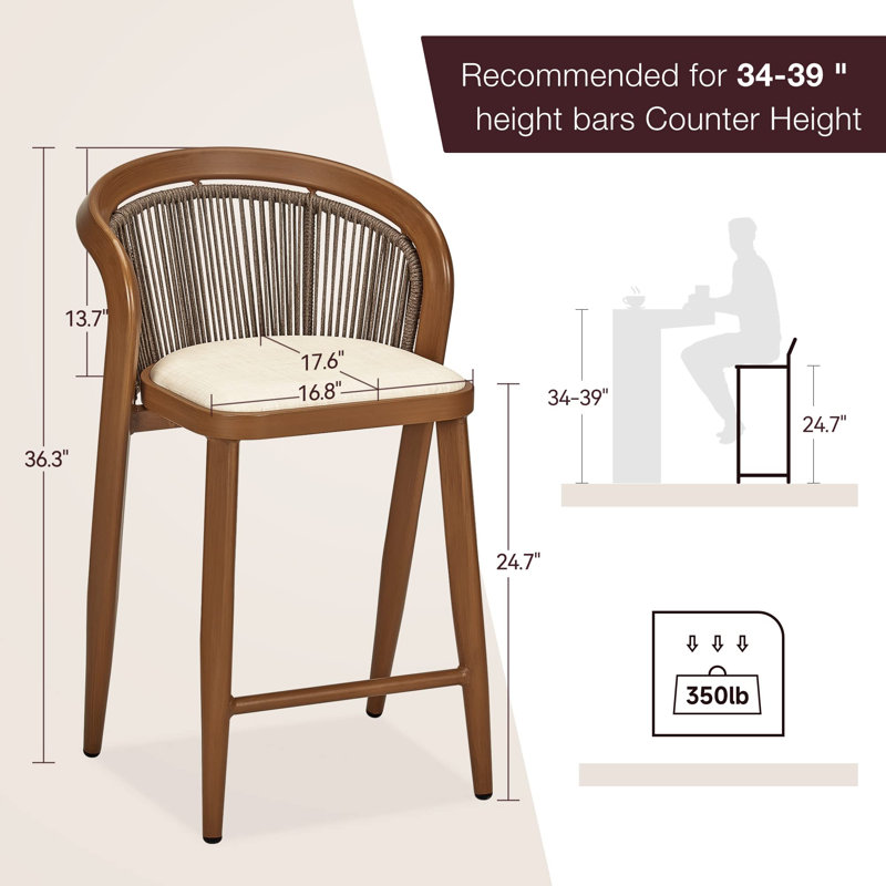 Kmyah Upholstered Counter Stool
