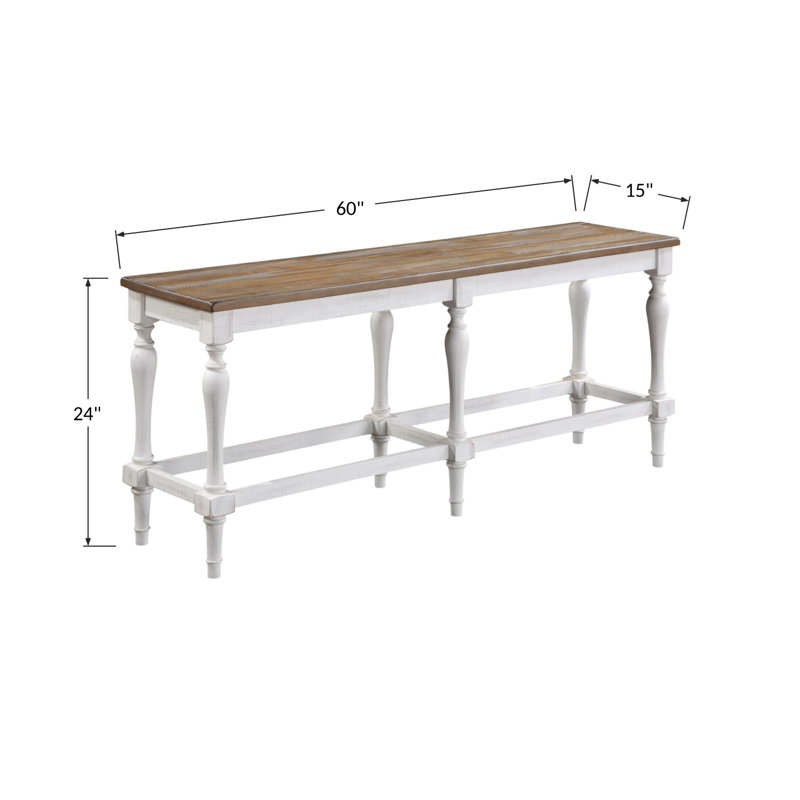 Poulin Solid Wood Bench
