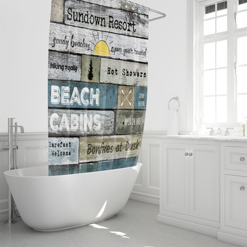 Rideau de douche simple Durgin, 70 po x 72 po