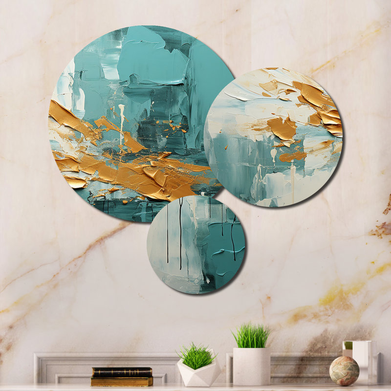 Ensemble de 3 décorations murales en métal