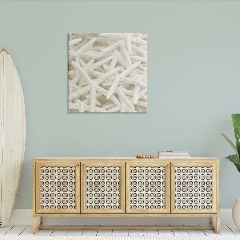 «Nautical White Starfish», reproduction d'art sur toile par Lil 'Rue, H 36 po x l 36 po x P 1,5 po