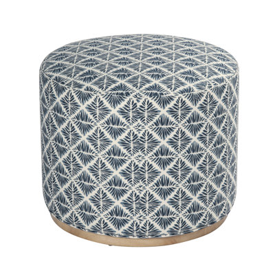 Cloud Ottoman With Wood Base
