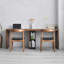 Bureau rectangulaire en bois massif brun foncé-1405715678