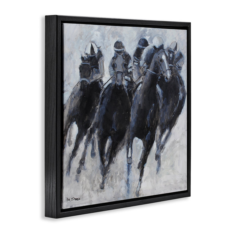 Art mural sur toile flottant, "Puissant", par Allayn Stevens, H 18 po x l 18 po, Cadre flottant noir de jais
