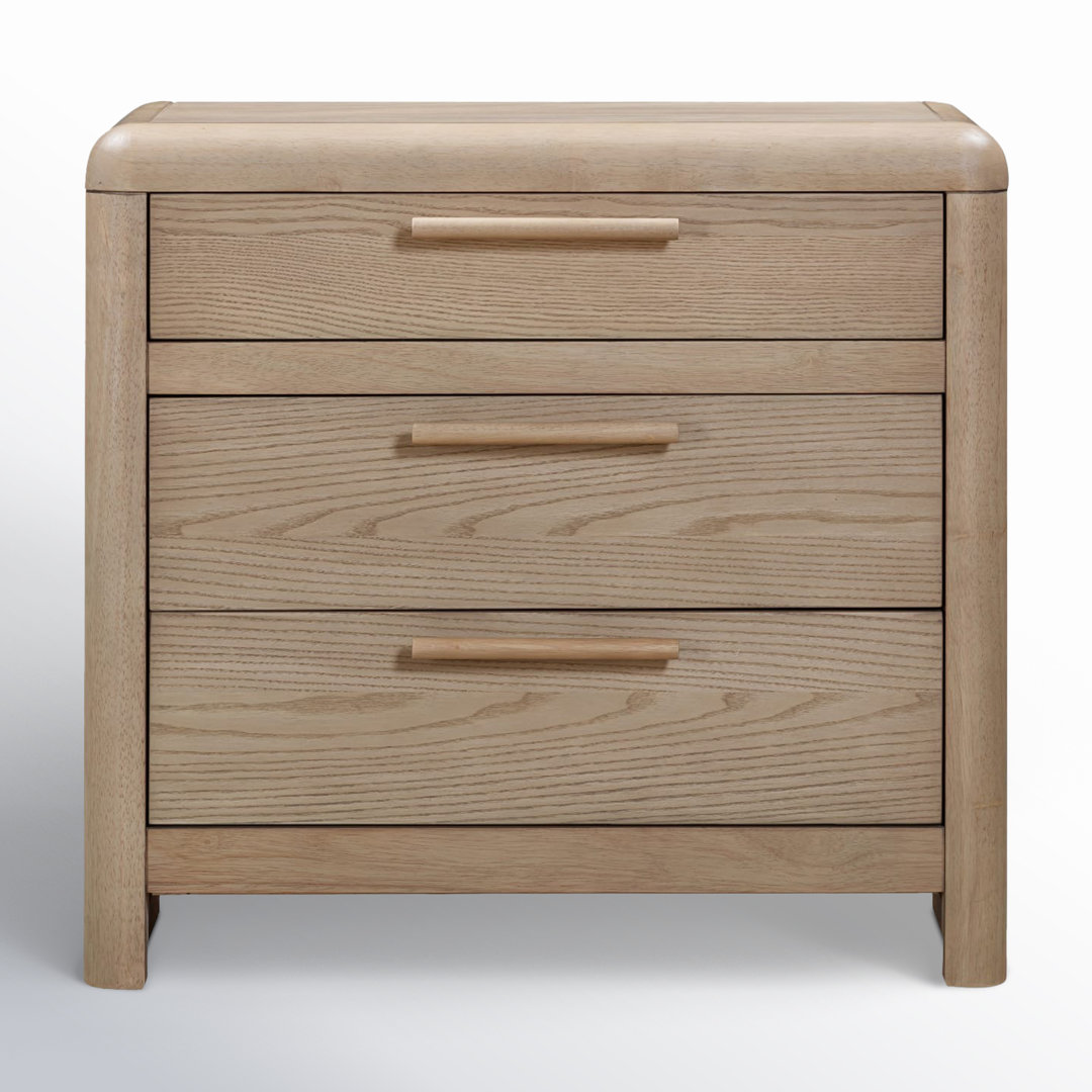 Furano Three Drawer Wood Nightstand Joss & Main