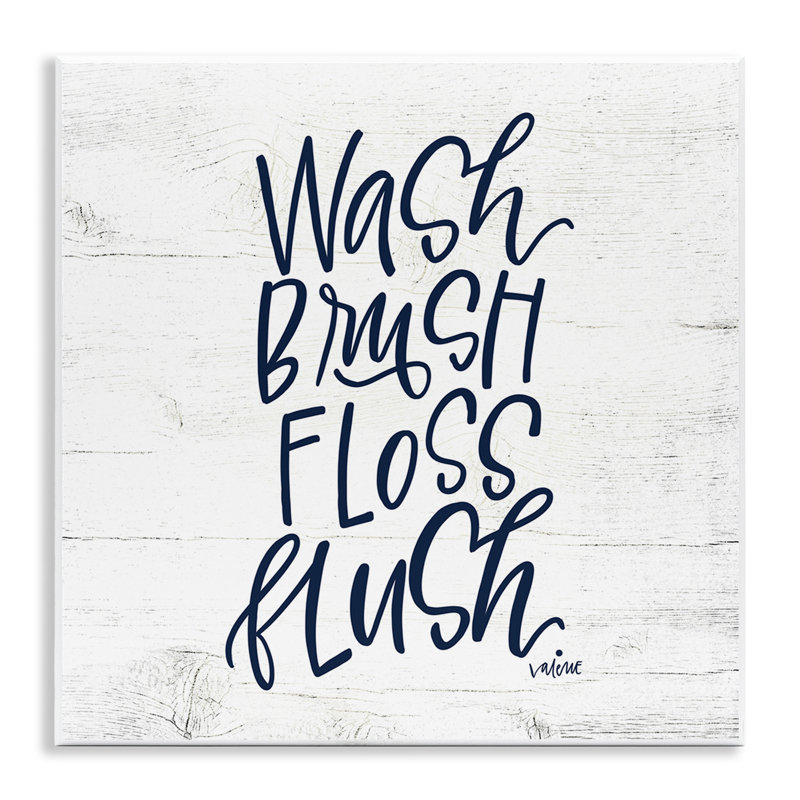 «Rustic Bathroom Rules», art mural sur bois par Valerie Weiners