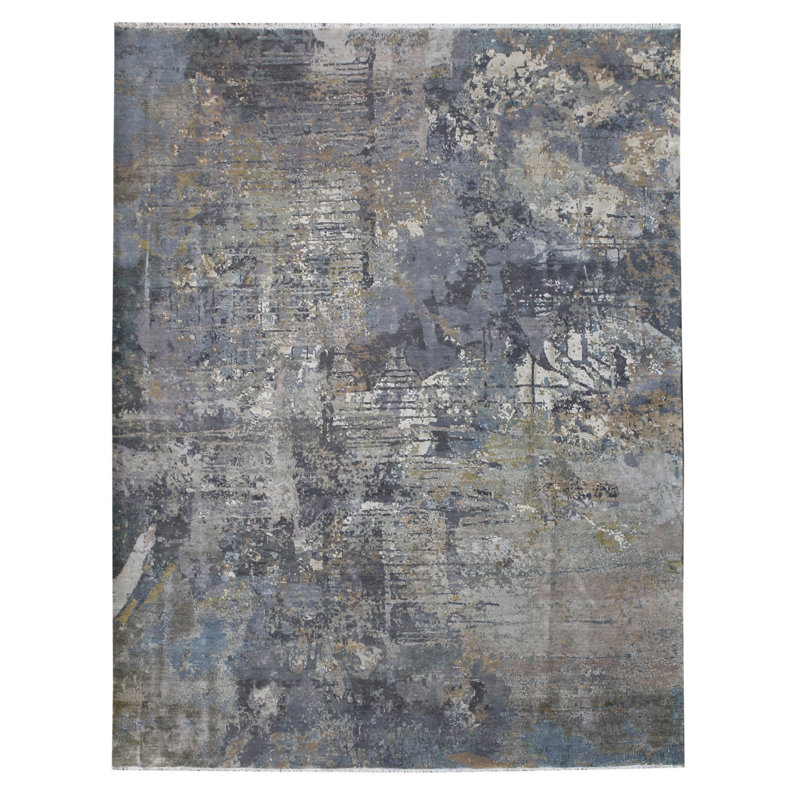 Tapis unique nouvel âge 8 pi x 10 pi 1 po Dorado en bleu / gris / brun