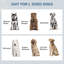 Rangement pour chien blanc avec rangement et 2 bols surélevés