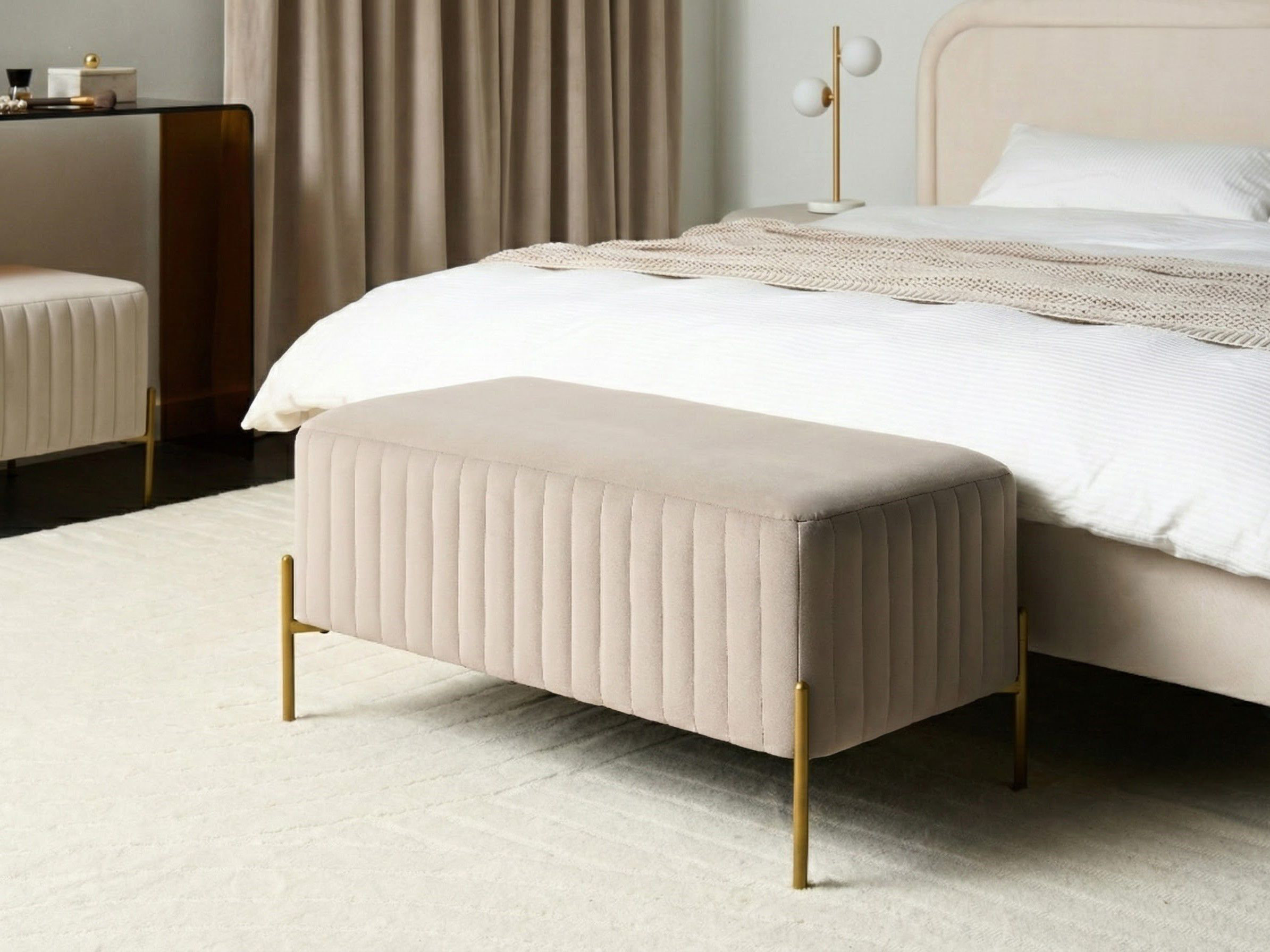 Canora Grey Bench Benzant Velvet Black | Wayfair.co.uk