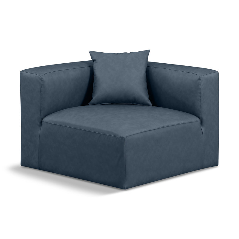 Fauteuil Iyonnie, Cuir végétalien bleu marine