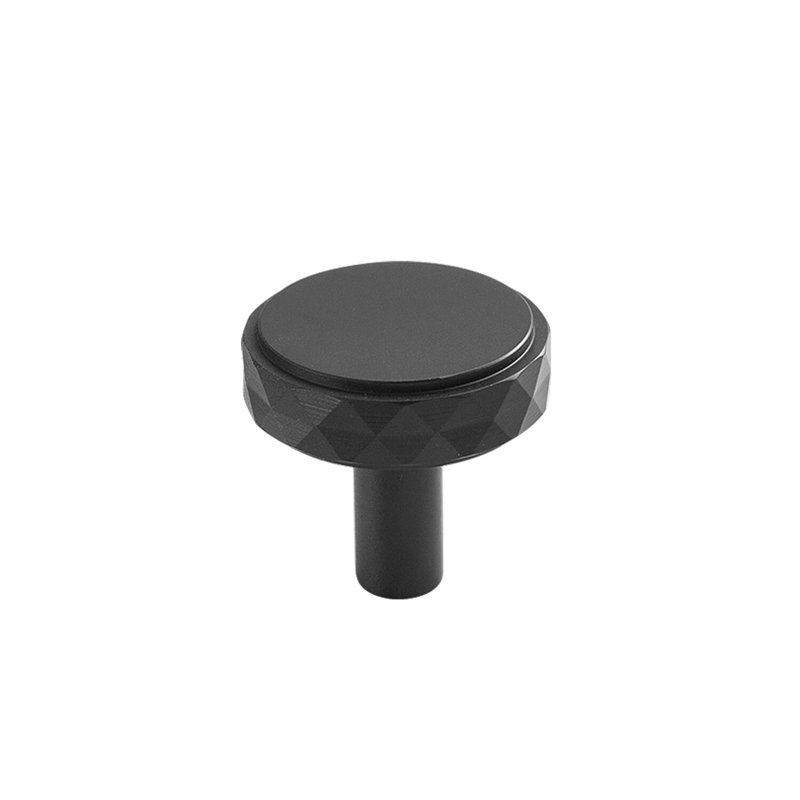 Poignée ronde de 1-3 / 10 po de diamètre, Noir mat