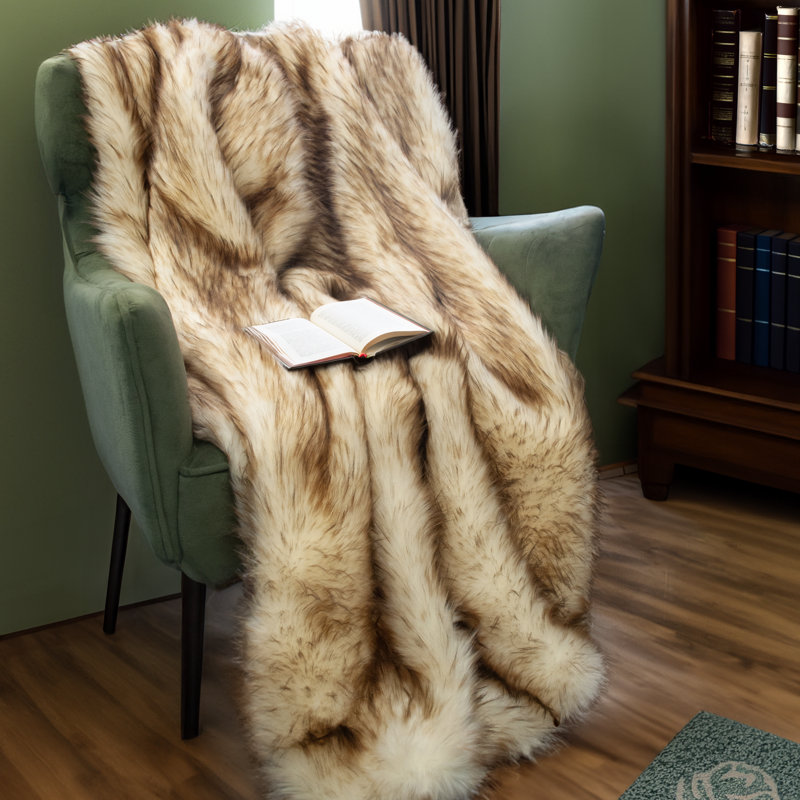 Jeté en fausse fourrure Thomas Collection®, L 60 po x L 84 po