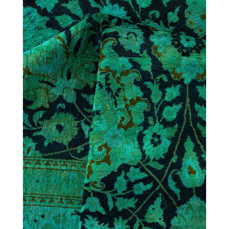 Tapis vert unique 9 pi x 12 pi 10 po Yerlin