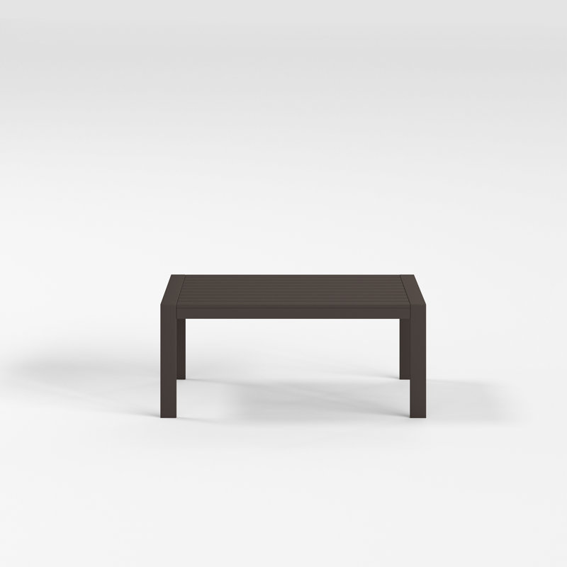 Canapé d'extérieur en aluminium pour 3 personnes avec table basse, Gris
