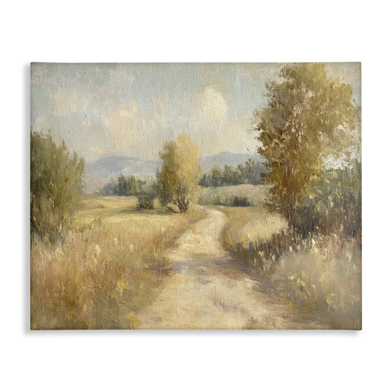 Gravel Road Landscape Canvas, design by Petal Prints Design, 36" H x 48" W