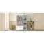 Armoire à miroir 3 portes avec tablettes, blanc